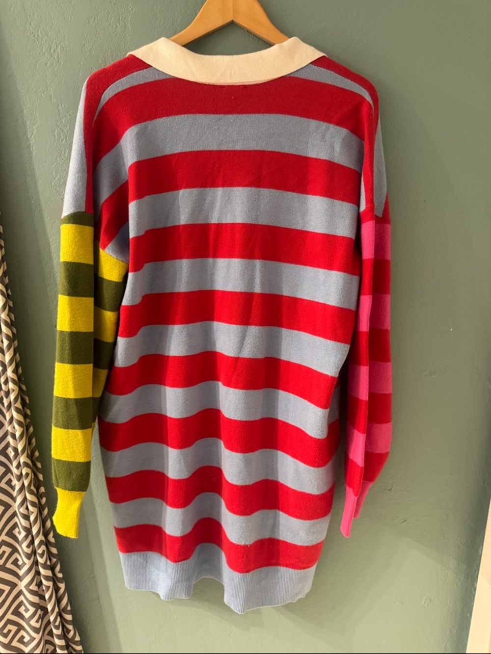 Maeve Multicolor Striped Long-Sleeve Polo Sweater Dress - Picture 4 of 4